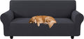XINEAGE Stretch 3 Seater Slipcover, Non-Slip Pet Couch Cover,Dark Gray | Washable Furniture Protector, Elastic Bottom, Dogs & Cats Friendly, Scratch-resistant, Fast Setup, High Elasticity