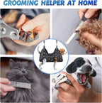 ATESON Pet Dog Grooming Hammock Harness for Nail Trimming (M 40lb), Dog Sling for Cutting Nail, Dog Hanging Holder Hanger for Clipping Nail with Nail Clippers, Nail File, Pet Comb