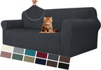 MAXIJIN Couch Covers for 3 Cushion Couch Sofa (71"-91"), 1-Piece Stretch Sofa Cover Slipcover Furniture Protector with Elastic Bottom for Kids,Dogs (Large, Diamond Pattern Gray)