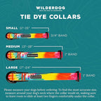 Wilderdog Waterproof Dog Collar - Repels Water & Dirt - Medium 13"-18" - Tie Dye