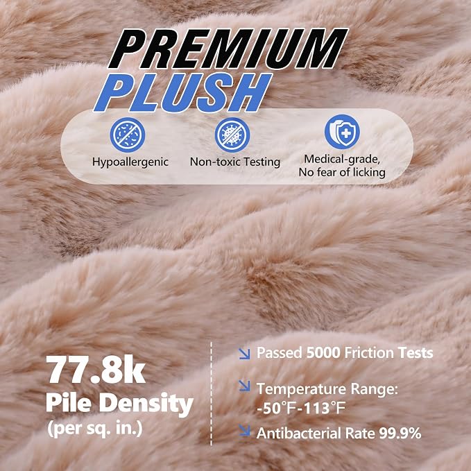 Btefd XL Hard Bottom Plush Furry Fuzzy Dog Seat Cover for Crew Cab Truck | Back Seat Pet Hammock for F150, RAM1500, Sierra, Tundra, Silverado, Titan, Soft Touch, 45% Extender Space, Waterproof