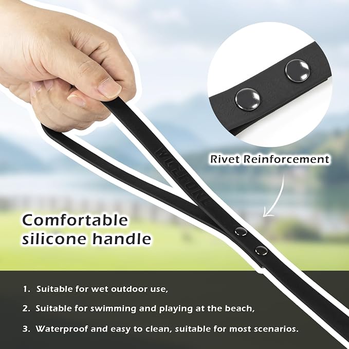Wolfone Waterproof Dog Leash 50FT Long Line Recall Training Lead | 50FT Dog Leash Durable PVC coated long line with easy clean surface, nylon core for recall training and outdoor use