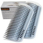 miwoowim 2PCS 6.1" Extended Cat Self Groomer, Wall Corner Massage Brush | Durable, Scratcher & Massage comb for long/short hair. Mounts on walls or furniture corners. Removes loose fur