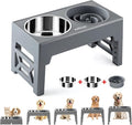 EliteField Elevated Dog Bowls, 2 Stainless Steel Bowls (2-Year Warranty) | 58 oz Bowls, 5 Adjustable Heights, Small to Large Dogs, Foldable, Dishwasher Safe, Anti-Slip Feet