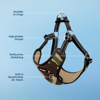 Voyager Step-in Flex Adjustable Dog Harness - Army, X-Large | 23 - 28" in Chest, Fully Adjustable, Reflective Bands, All Weather Breathable Air Mesh, Lightweight, Fast Drying