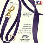 Viper Biothane K9 Working Dog Leash Waterproof Lead for Tracking Training Schutzhund Odor-Proof Long Line with Solid Brass Snap for Puppy Medium and Large Dogs 6ft, Violet Purple