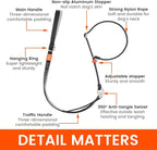 HowGo Slip Lead Dog Leash, 360°Swivel Anti-Tangle (Brown 5.5FT) | Traffic Handles Heavy-Duty Training Fur Stuck Free,Lightweight Aluminum Nylon,No-Pull Walking,All Breeds, Dog Trainer