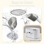 Automatic Cat Feeder with Camera, Automatic Dog Feeder Dry Food, 8L Dual Hopper Auto Cat Food Dispenser, 1080P HD Video with Night Vision/2-Way Audio/APP, 5G WiFi Pet Feeder with Low Food Tray-White