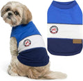 Parisian Pet World Champion Dog Tank Top - Breathable Cotton Pet Apparel - Blue Puppy Clothes - Lightweight Doggie T Shirts for Dogs - Comfortable Sporty Dog Clothes - Summer Shirts for Medium Dogs