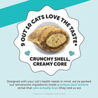 Cat Calming Treats for Anxiety Relief - Dual Texture Crunchy Creamy Calming Chews for Cats - Feline Stress Relief Behavior Support for Travel, Vet Visits, Grooming, Separation Anxiety (30-Day Supply)