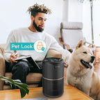 AIRTOK 2 Pack Air Purifier for Home Bedroom, Office Desktop Air Cleaners with 12pcs Fragrance Sponge, H13 HEPA Filter, 4 Stage Filtration up to 376 sqft Black Available for California
