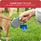 Downtown Pet Supply Rainbow Paw Print Poop Bags (520 CT & 2 Dispensers) - Leak-Proof, Unscented, Clips to Dog Leashes & Harnesses