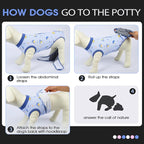 FUAMEY Dog Recovery Suit, Soft Surgical Suit for Dogs Onesie for Surgery | Cone Alternative after Surgery, Abdominal Wound Protector, Anti Lick Suit, Dog Onesie for Surgery Female Male Blue Boat XS