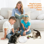 Cat Toy 3in1 Automatic Interactive Wand Toy for Indoor Cats,Moving Butterfly&Glowing Feathers Speedy Tail,Rechargeable Cat Enrichment Toys for Kittens