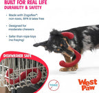 WEST PAW Zogoflex Bumi Dog Tug Toy – S-Shaped, Lightweight Chew Toys for Fetch, Play, Pet Exercise – Tug of War Soft Flinging Squishy Chewy Toy for Dogs – Guaranteed, Latex-Free, Large 9.5", Ruby