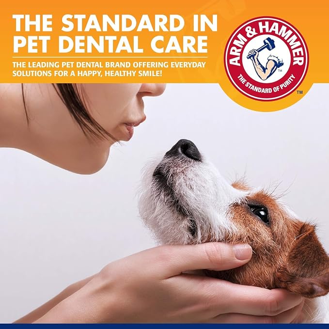 Arm & Hammer Tartar Control Dog Dental Kit, Banana Mint, 3-Piece, 2-Pack | Enzymatic toothpaste with toothbrush and fingerbrush, baking soda formula safe for puppies