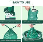 270 Count Cat Poop Bags with Handles, Disposable Litter Bags for Pet Poop, Extra-Thick Kitty Waste Bags Easy Tie Leak-Proof Strengthen Unscented (Made of 70% Recycled Plastic)