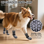 PUPTECK Non Slip Dog Socks to Prevent Licking for Hardwood Floors, Shoes for Hot Pavement Summer Small Medium Large Size Dogs Traction Control Booties Paw Protectors Boots Cold Winter