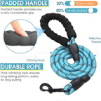3 Dog Leash No Tangle, Heavy Duty Multiple Dog Lead Shock Absorbing Bungee with Padded Handle Removable Pet Traction Walking Rope for Medium Large Dogs (25-180 Lbs)
