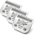 Size 30 Detachable Pet Grooming Clipper Blade with Ceramic Cutter, 0.5mm 1/50 Inch Cut Length, Silver, Compatible with Andis, Oster A5, Wahl KM10, 3 Pack