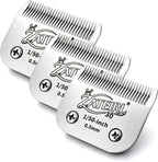 Size 30 Detachable Pet Grooming Clipper Blade with Ceramic Cutter, 0.5mm 1/50 Inch Cut Length, Silver, Compatible with Andis, Oster A5, Wahl KM10, 3 Pack