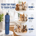 Candure Whisper Quiet Dog Nail Grinder with 360 Degree LED Light, 6-Speed Rechargeable Pet Nail Trimmers with Extra Grinding Head for Safe, Stress-Free Grooming for All Pet Sizes