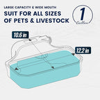 PETIMI Automatic Dog Water Dispenser, 1 Gallon Auto-Fill Dog Water Bowl Dispenser for Indoor/Outdoor, Large Water Feeder for Pets & Livestock, Fits GHT 3/4" Faucet, BPA Free, Easy to Clean, Gray