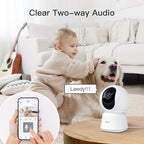 ARENTI 4MP Pet Camera P2Q 2PC, 5G WiFi 6 Indoor Security Cameras, Free App | Pan/Tilt, Auto Tracking, AI Human/Motion/Sound Detection, Night Vision, 2-Way Audio, Custom Zones, Timer Cruise, Sleep Mode