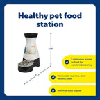 PetSafe Healthy Pet Food Station, Medium | Dry Food Dispenser, Removable Stainless Steel Bowl Is Dishwasher Safe, Space-Saving Design