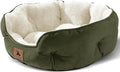 Asvin Small Dog Bed for Small Dogs, Cat Beds for Indoor Cats, Pet Bed for Puppy and Kitty, Extra Soft & Machine Washable with Anti-Slip & Water-Resistant Oxford Bottom, Green, 20 inches