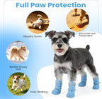 DORA BRIDAL Dog Shoes for Small Dogs, 3D Mesh Breathable Dog Boots & Paw Protectors for Hot Pavement Summer, Rubber Sole Anti-Slip Dogs Booties for Winter Snow, Mud, Outdoor Walking