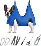 ATESON Pet Grooming Hammock for Small Dogs & Cats with Nail Clippers/Nail Trimmers/Grooming Scissors, Dog Grooming Harness for Nail Trimming, Pet Grooming Sling Helper