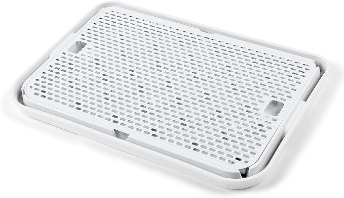 Cat Litter Box Step, Large Cat Litter Ramp with Filter Function, White