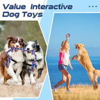 SHARLOVY Dog Chew Toys for Aggressive Chewers, 5 Pack Indestructible Dog Toys for Large Breed, Cotton Rope Toys, Tough Bone Chew for Aggressive Chewers Large Breed