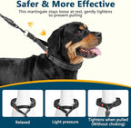Crazy Felix No Pull Martingale Collar for Large Medium Small Dogs to Train | Walking Collar with Buckle Anti Pull, Fit Pitbull German Shepherd Doberman, Reflective (Black, M/L-Neck 15-17", 1" Wide)