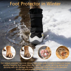 BECEMURU Dog Boots, Double-Straps Anti-Fall Off Dog Booties Shoes, Non-Slip Paw Protectors for Outdoor Walking Hiking in Snowy or Rainy Day (Black, 2#(Width 1.8 inch) for 21-30 lbs)