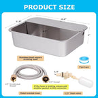 3 Gallon Automatic Dog Water Bowl Dispenser Outdoor Dog Waterer | Stainless Steel Outside Large Self Filling Auto Water Bowl for Dogs Cats Pets Livestock Chicken