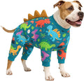 LovinPet Large Dog Pajamas, Four-Leg Stretch Onesie Bodysuit, Lightweight UV-Shielding Pajamas, Anti-Lick Calming Recovery Suit for Surgery, Pull-On for Medium and Large Breeds,Green,XXL