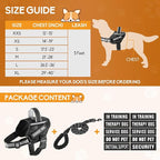 Service Dog Vest Harness and Leash Set, Animire in Training Dog Harness with 10 Dog Patches, Reflective Dog Leash with Soft Padded Handle for Small, Medium, Large, and Extra-Large Dogs (Black,M)