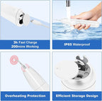 Dog Teeth Cleaning Kit,Dogs Tooth Brushing Kit with Light,3 Modes Doggie Toothbrush (Cloud White)