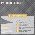 H.VERSAILTEX 100% Waterproof Chair Covers for Living Room Armchair Modern Couch Cover Furniture Protector Cover with Elastic Straps for Pets Kids Children Dog Cat(Chair, Grey/Beige)