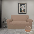 Easy-Going 100% Waterproof Oversized Loveseat Cover, Couch Cover for Sofa | Dual Waterproof Sofa Cover, Stretch Jacquard Sofa Slipcover, Leakproof Furniture Protector for Kids Pets Dog, Camel