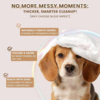 IMMHABI 50 Count Cleaning Deodorizing Pet Glove Wipes for Dogs & Cats, Hypoallergenic Dog Bath Wipes with Natural Deodorizer Persimmon Tannin, Pet Bathing Wipes for Horse Coat Care Coconut Scent