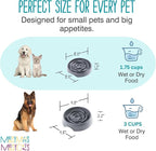 Messy Mutts Interactive Slow Feeder Dog Bowl, 3 Cup | Round Slow Feeder Dog Bowl With Raised Maze Pattern For Wet Or Dry Food, Holds Up To 3 Cups