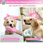 Bath Grooming Kit for Pets, 10pcs Dog Brush for Shedding with Dog Nail Clipper and Trimmer, Dog and Cat Grooming Supplies, Dematting Comb for Dogs, Pet Bath Supplies