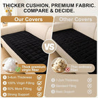 Smiry Couch Cover for Dogs, Non Slip Fuzzy Pet Sofa Covers Washable | Sofa Slipcovers for 3 Cushion Couch, Soft Thick Furniture Protector for Cats Dogs, Against Fur, Dirt, Scratch (27.6"x88")