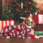 Dog Recovery Suit After Surgery Female Male, Medium Large Dog Neuter Shirt Cone Alternatives Prevent Licking Surgical Onesies (Xmas Snowman, 6XL)
