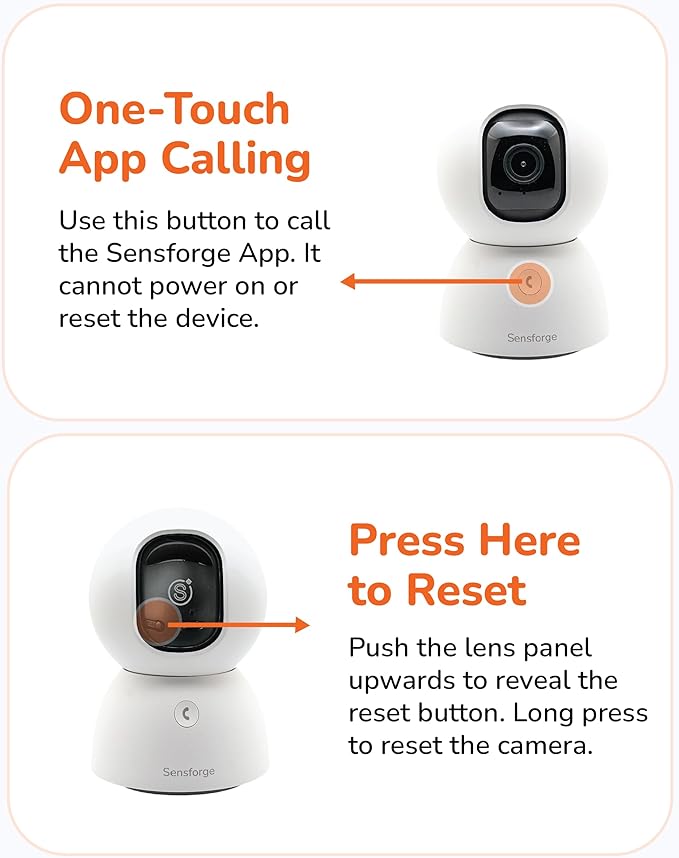 SensForge 2.5K Indoor Pan-Tilt Security Camera, 360° Dual-Band 2.4/5GB Wi-Fi Camera for Home, Free AI Human & Pet Detection, 64GB SD Card Included, Two-Way Talk, No Subscription Required(1, White)