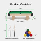 VETRESKA 4 in 1 Cat Toys Mini Pool Table, Gift for Cats, Feather Wand Toy Cat Billiard Ball Puzzle Toy, Pool Table with Scratching Post, Cat Interactive Exercise Play Rest Beds & Furniture | Cats Toys Gift, Feather Wand Toy Cat Billiard Ball Puzzle Toy...