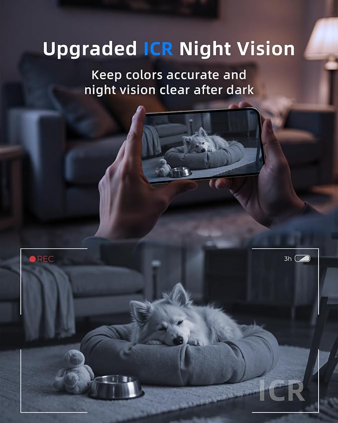 4MP Pet Camera Indoor Security Camera Plug-in 360° Pan Tilt, 5G/2.4G | with Speaker for Dog/Cat Baby Monitor | with Phone App | Motion Tracking, 2-Way Talk,Cloud & SD Card Storage, Upgrade Wi-Fi 6